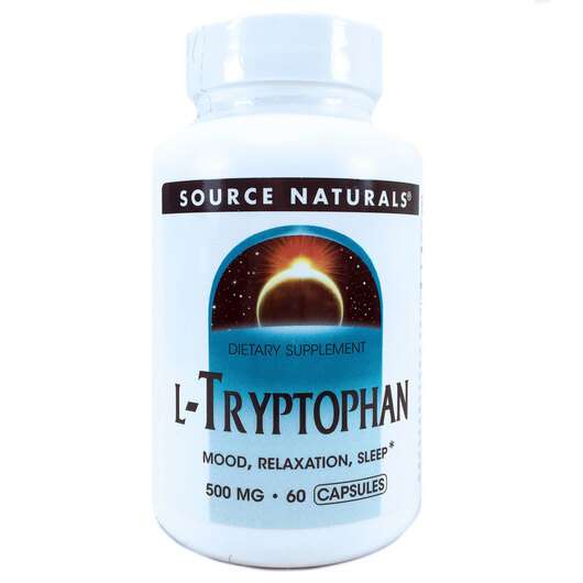 Основное фото товара Source Naturals, L-Триптофан 500 мг, L-Tryptophan 500 mg, 60 к...