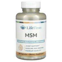 LifeTime, Метилсульфонилметан МСМ, MSM 1000 mg, 180 капсул