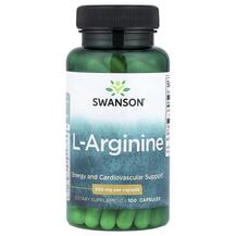 L-Arginine 500 mg L-Аргинин Swanson 100 капсул