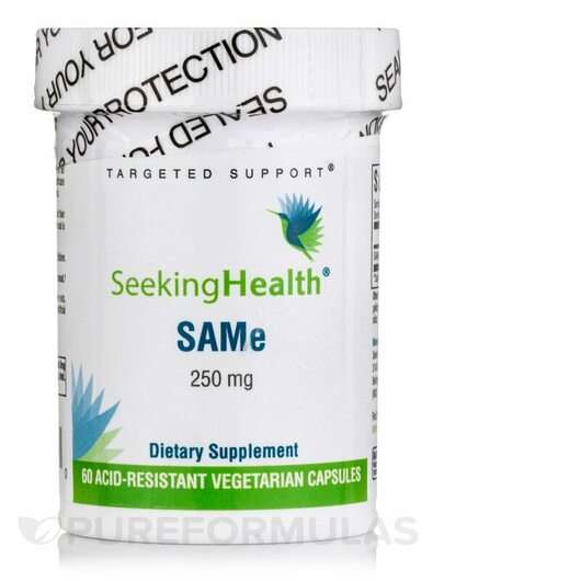 Основне фото товара Seeking Health, SAMe 250 mg, S-Аденозил-L-метионін, 60 капсул