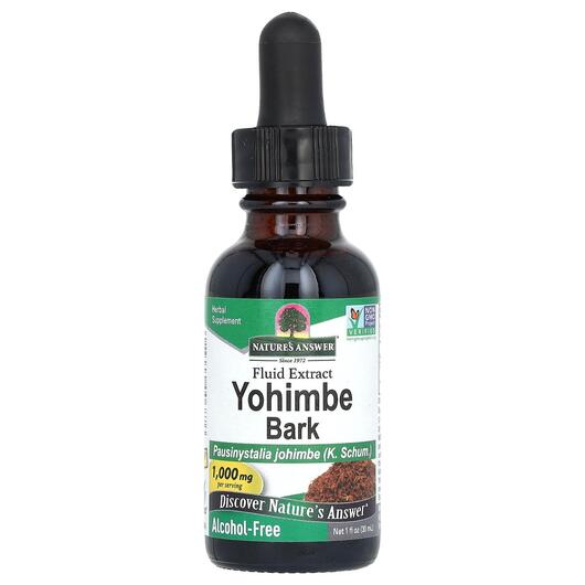 Основное фото товара Yohimbe Alcohol Free 1000 mg Основное фото товара Nature's Answer, Йохимбе, Yohimbe Alcohol Free 1000 mg, 30 м