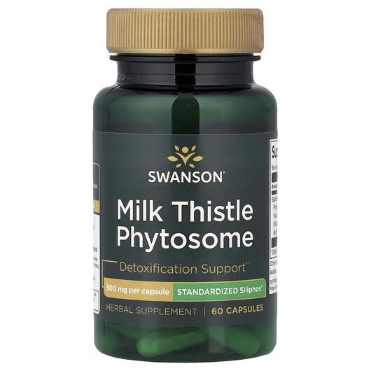 Основне фото товара Milk Thistle Phytosome 300 mg Основне фото товара Swanson, Milk Thistle Phytosome 300 mg, Розторопша, 60 капсул