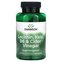 Swanson, Лецитин, Lecithin Kelp B6 & Cider Vinegar, 240 та...