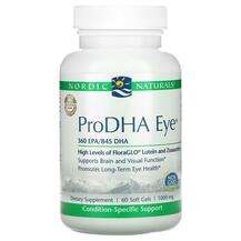 Nordic Naturals, ProDHA Eye 500 mg, Омега 3, 60 капсул