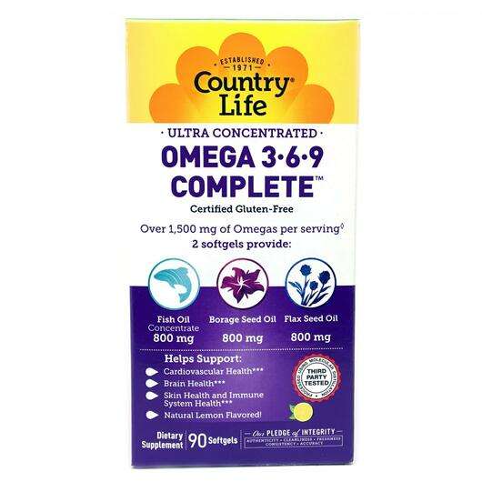 Основне фото товара Ultra Concentrated Omega 3-6-9 Complete Natural Lemon, Омега 3...