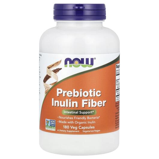 Основное фото товара Prebiotic Inulin Fiber Основное фото товара NOW Foods, Инулин, Prebiotic Inulin Fiber, 180 капсул