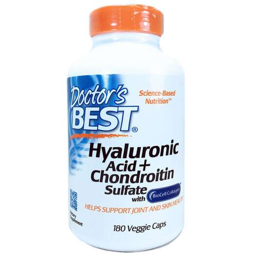 Основне фото товара Doctor's Best, Hyaluronic Acid + Chondroitin Sulfate, Гіалурон...