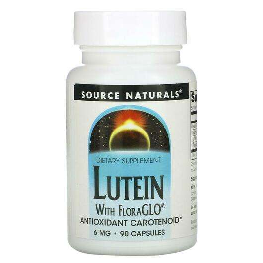 Основне фото товара Source Naturals, Lutein 6 mg 90, Лютеїн 6 мг, 90 капсул