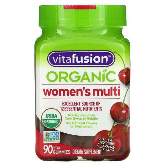 Основне фото товара VitaFusion, Organic Women's Multi, Вітаміни для жінок, 90 цукерок