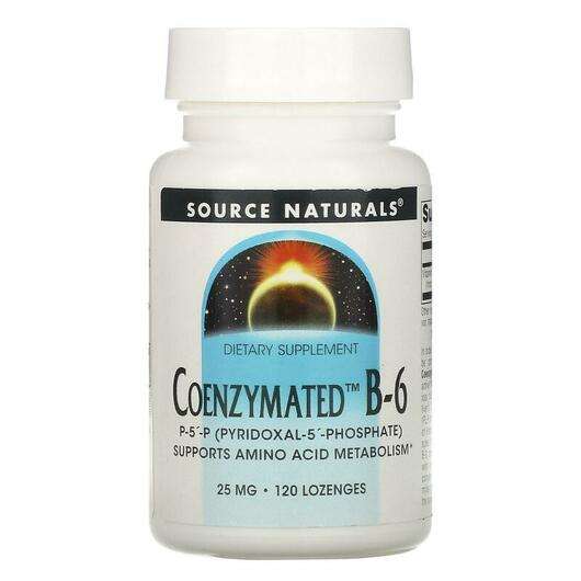 Основне фото товара Source Naturals, Coenzymated B-6 25 mg, Піридоксал-5-фосфат, 1...