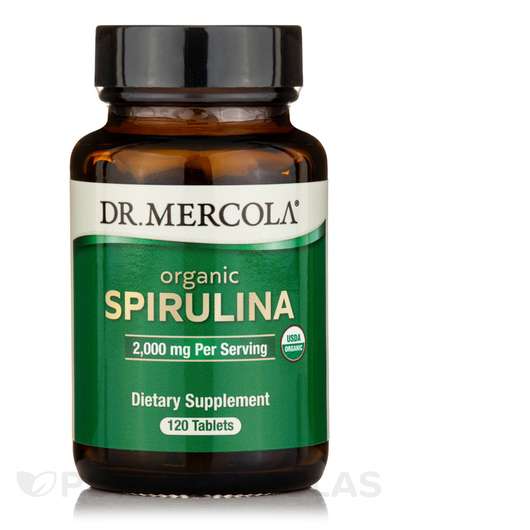 Основне фото товара Dr. Mercola, Organic Spirulina 2000 mg, Спіруліна, 120 таблеток