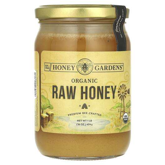 Основное фото товара Honey Gardens, Мед, Organic Raw Honey, 454 г