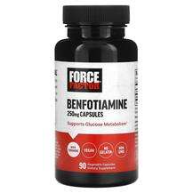 Force Factor, Benfotiamine 250 mg, Бенфотіамін, 90 капсул