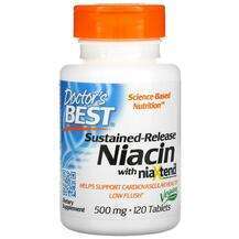 Doctor's Best, Niacin with niaXtend 500 mg, Ніацин 500 мг, 120...