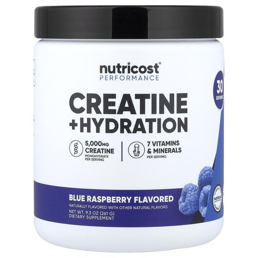 Основне фото товара Performance Creatine + Hydration Blue Raspberry, Електроліти, 261