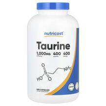 Taurine 1000 mg L-Таурин Nutricost 400 капсул
