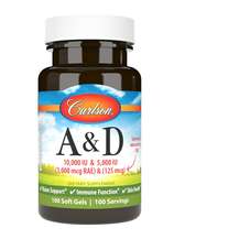 Carlson, Витамины A и D, Vitamins A & D 10000 & 5000 I...