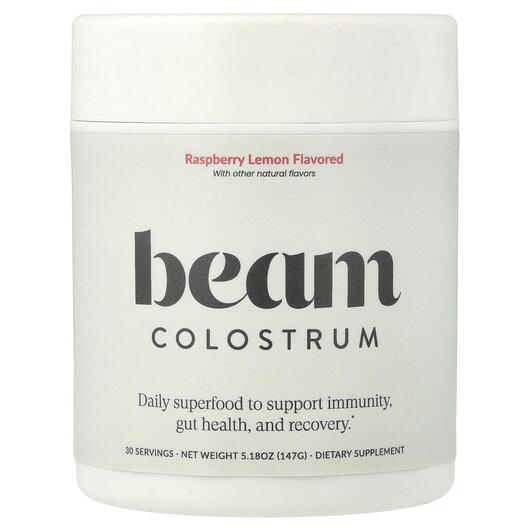 Основное фото товара Beam Organics, Колострум, Colostrum Raspberry Lemon, 147 г