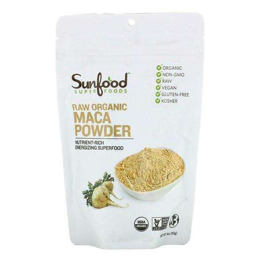 Основне фото товара Sunfood, Superfoods Raw Organic Maca Powder, Мака, 113 г