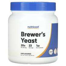 Nutricost, Brewer's Yeast Unflavored, Пивні дріжджі, 454 г