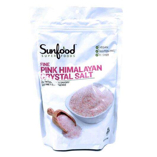Основне фото товара Sunfood, Fine Himalayan Crystal Salt, Сіль, 454 г
