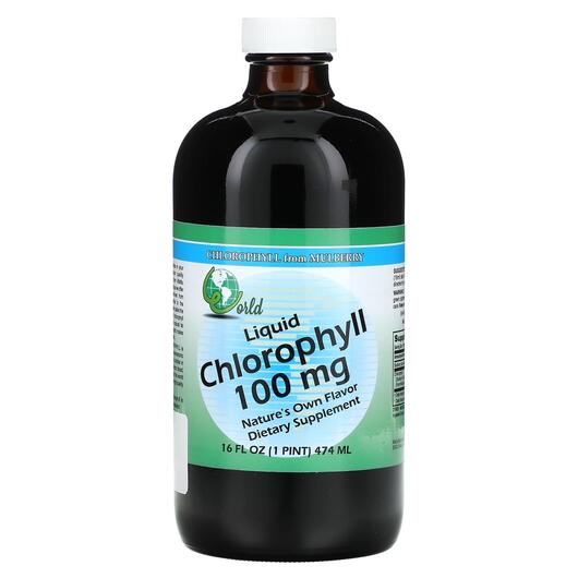 Основне фото товара Liquid Chlorophyll 100 mg Основне фото товара World Organic, Liquid Chlorophyll 100 mg, Хлорофіл, 474 мл