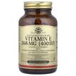 Фото товару Naturally Sourced Vitamin E 268 mg 400 IU Фото товару Solgar, Vitamin E 268 mg 400 IU, Вітамін E, 100 капсул