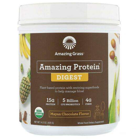 Основне фото товара Amazing Grass, Amazing Protein Digest Mayan Chocolate, Органіч...