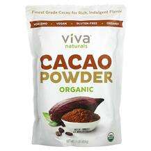 Viva Naturals, Какао Порошок, Organic Cacao Powder, 454 г