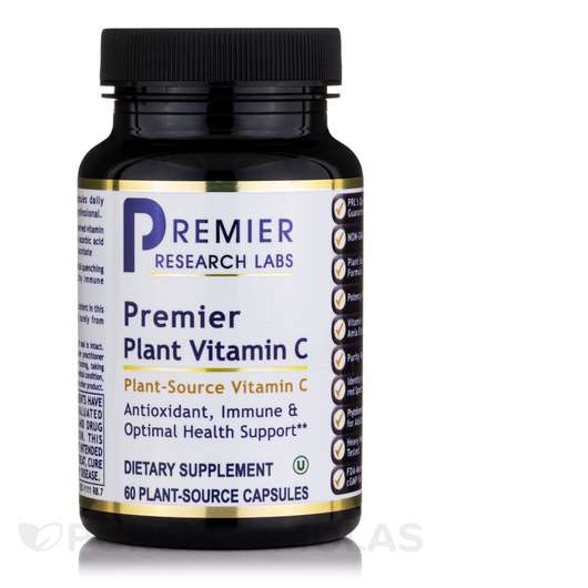 Основное фото товара Premier Research Labs, Витамин C, Premier Plant Vitamin C, 60 ...