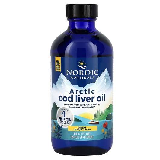 Основне фото товара Nordic Naturals, Arctic Cod Liver Oil, Олія з печінки тріски, ...
