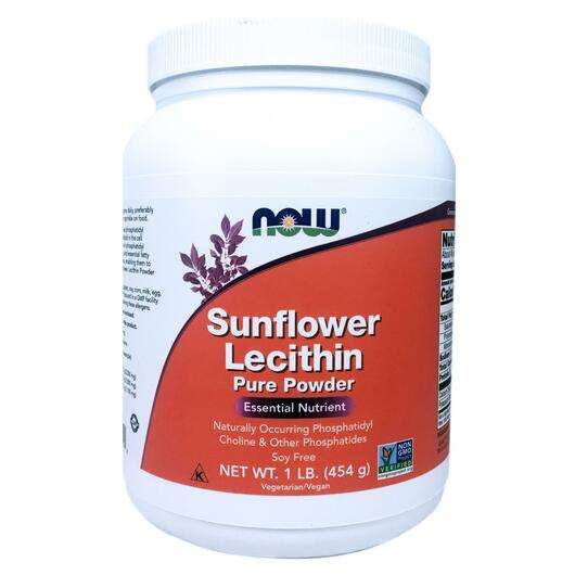 Основне фото товара Now, Sunflower Lecithin Powder, Лецитин з соняшнику Порошок, 4...