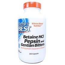 Doctor's Best, Betaine HCl Pepsin Gentian Bitters, 360 Capsules