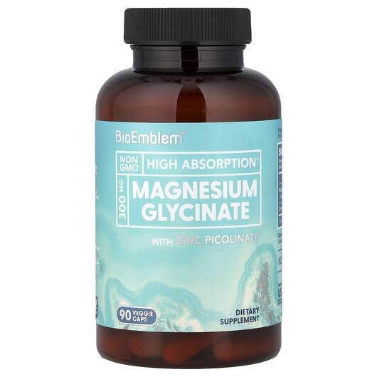 Основное фото товара Magnesium Glycinate with Zinc Picolinate, Магний Глицинат, 90 кап