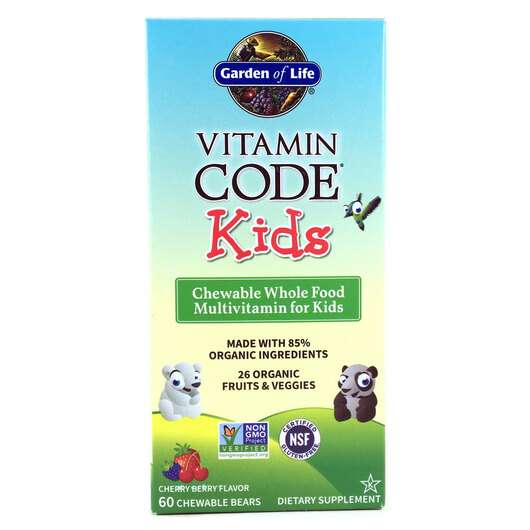Основне фото товара Garden of Life, Vitamin Code Kids, Вітаміни для дітей, 60 табл...