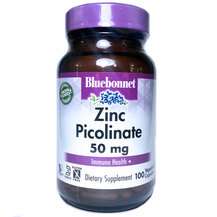 Bluebonnet, Пиколинат цинка, Zinc Picolinate 50 mg, 100 капсул