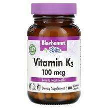 Bluebonnet, Vitamin K2 100 mcg, Вітамін K2, 100 капсул