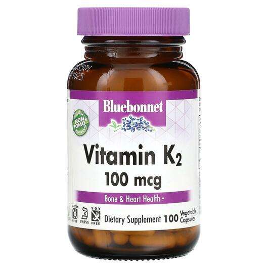 Основне фото товара Bluebonnet, Vitamin K2 100 mcg, Вітамін K2, 100 капсул