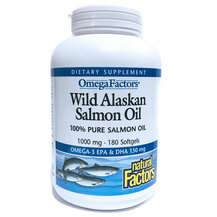 Natural Factors, Omega Factors Wild Alaskan Salmon Oil 1000 mg...