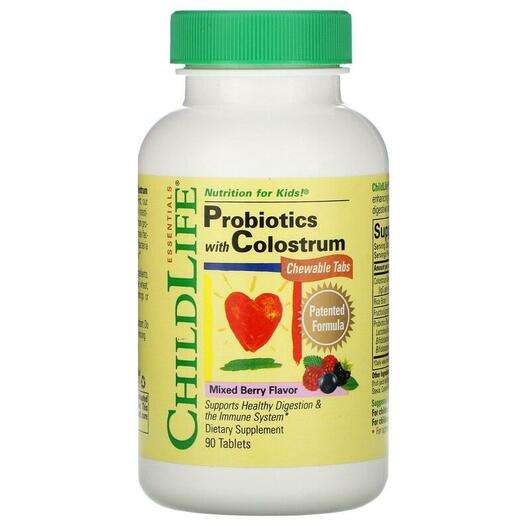 Основне фото товара ChildLife, Probiotics with Colostrum, Пробіотики з молозивом, ...