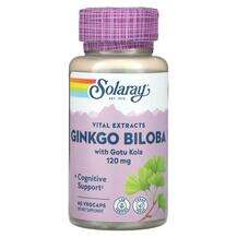 Solaray, Vital Extracts Ginkgo Biloba With Gotu Kola 120 mg, 6...