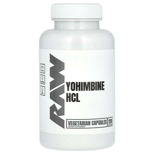 Основне фото товара Raw Nutrition, Yohimbine HCL, Бетаїн Гідрохлорид, 120 капсул