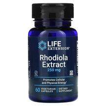 Life Extension, Rhodiola Extract 250 mg, Родіола 250 мг, 60 ка...
