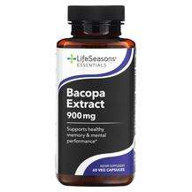 LifeSeasons, Бакопа Монье, Bacopa Extract 900 mg, 60 капсул