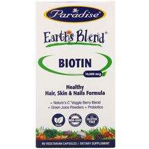 Paradise Herbs, Витамин B7 Биотин, Earth's Blend Biotin 10000 ...