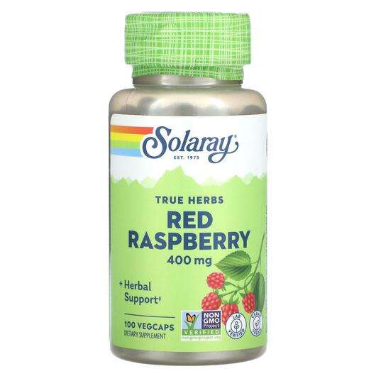Основне фото товара Solaray, Red Raspberry 400 mg, Малина, 100 капсул