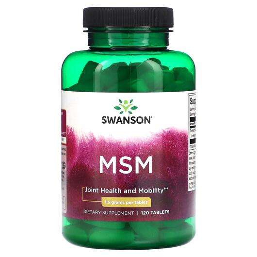 Основное фото товара Swanson, Метилсульфонилметан МСМ, MSM 1.5 g, 120 таблеток