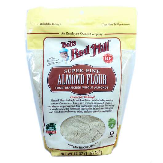 Основное фото товара Bob's Red Mill, Миндальная мука без глютена, Almond Flour...
