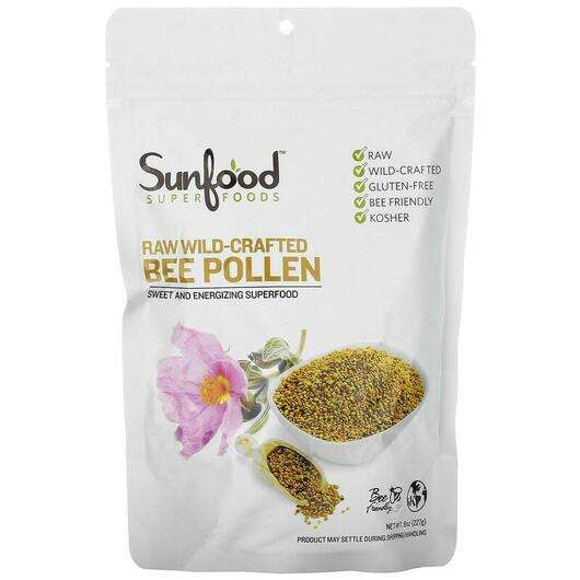 Основне фото товара Sunfood, Raw Wild-Crafted Spanish Bee Pollen, Бджолиний пилок,...