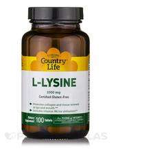 Country Life, L-Lysine 1000 mg with B-6, 100 Tablets